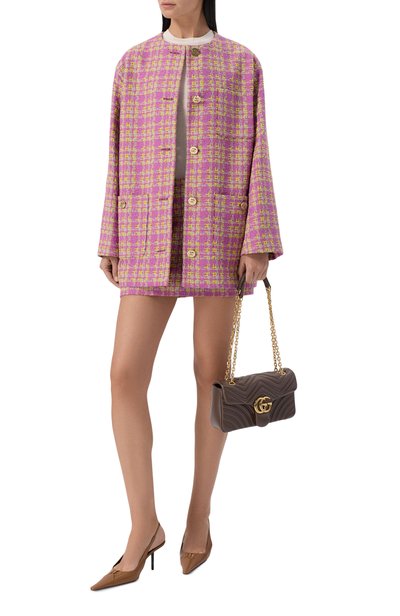 Сумка gg marmont medium GUCCI коричневого цвета по цене 395000 руб., арт. 837267/AAGUE, фото 3 Сумка gg marmont medium GUCCI, арт. 837267/AAGUE, фото 3