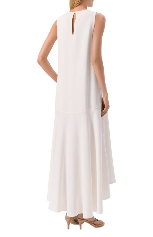 Платье из вискозы и льна P.A.R.O.S.H. D726103/RAISA26 Кремовый  D726103/RAISA26 Фото 3