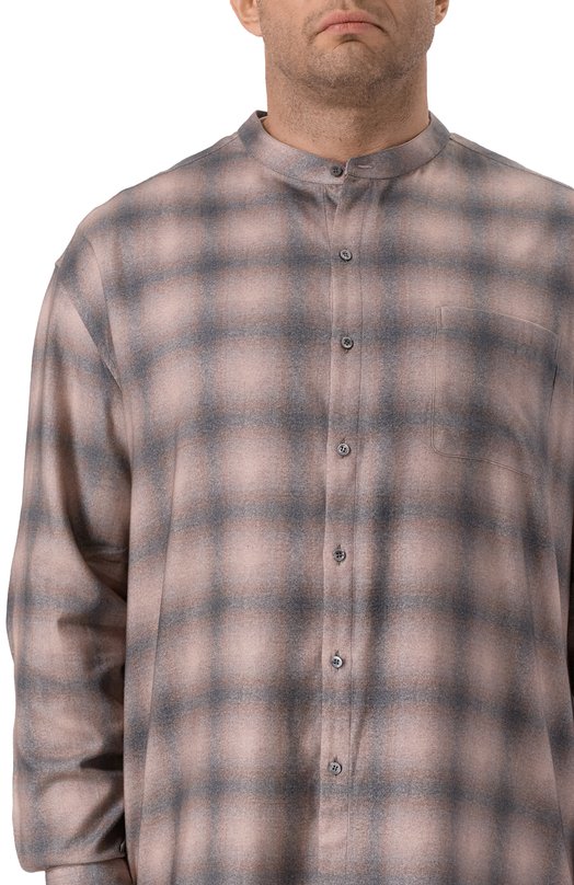 Рубашка из хлопка и лиоцелла Giorgio Armani GM002313/TE17692 Бежевый  GM002313/TE17692 Фото 5