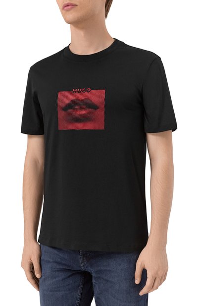 Хлопковая футболка HUGO, арт. 50544496, фото 3