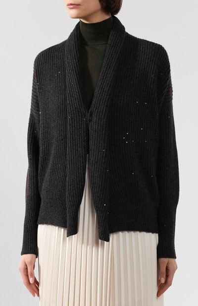 Кардиган из смеси кашемира и шелка BRUNELLO CUCINELLI, арт. M71547406, фото 3