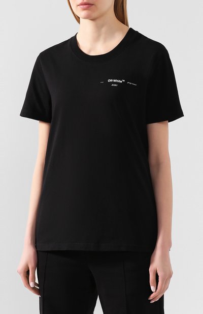 Хлопковая футболка OFF-WHITE, арт. 0WAA049S20JER0101084, фото 3