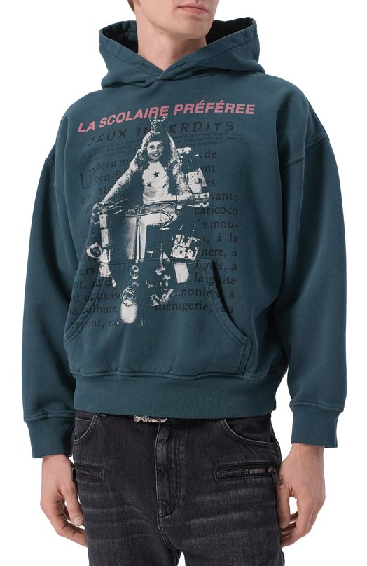 Хлопковое худи Enfants Riches Deprimes 020-487/C0TT0N Синий  020-487/C0TT0N Фото 3