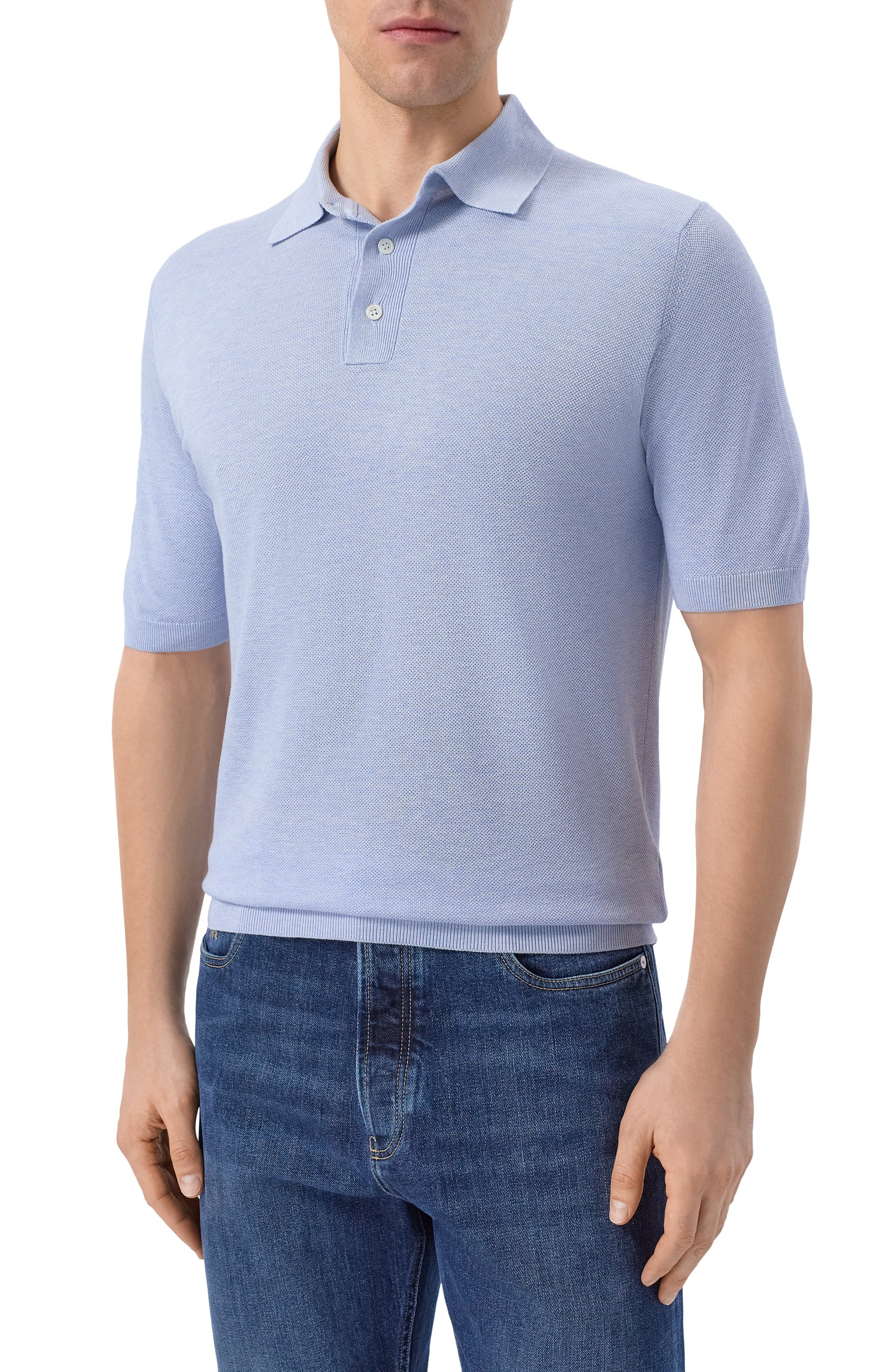 Шелковое поло ANDREA CAMPAGNA, арт. PL1MC/SE18Q, фото 3