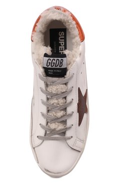 Кожаные кеды superstar GOLDEN GOOSE DELUXE BRAND, арт. GWF00101.F002361, фото 5