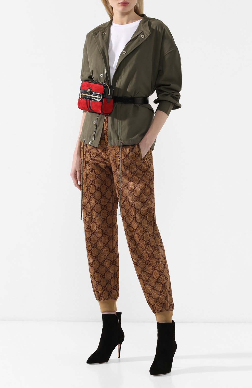 Джоггеры GUCCI коричневого цвета по цене 141120 руб., арт. 546427/XJAEL, фото 2 Джоггеры GUCCI, арт. 546427/XJAEL, фото 2