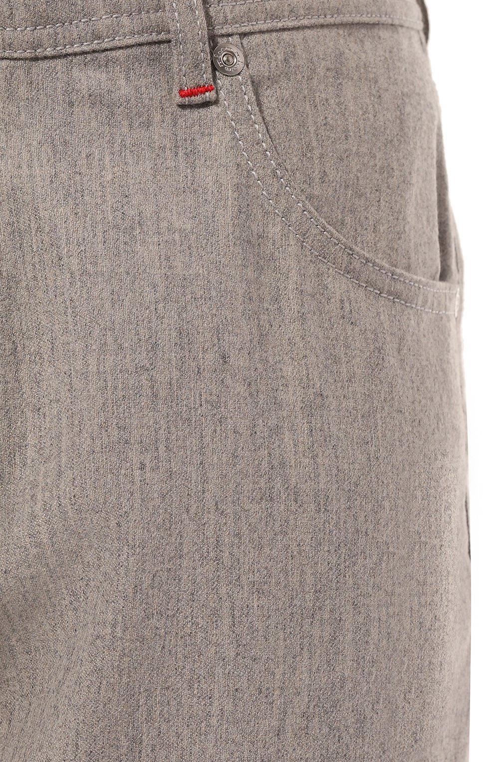 Шерстяные брюки KITON светло-серого цвета по цене 152500 руб., арт. UPNJSK0123E01, фото 5 Шерстяные брюки KITON, арт. UPNJSK0123E01, фото 5
