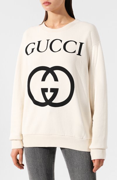Хлопковый пуловер с логотипом бренда GUCCI, арт. 469250/X3Q25, фото 3