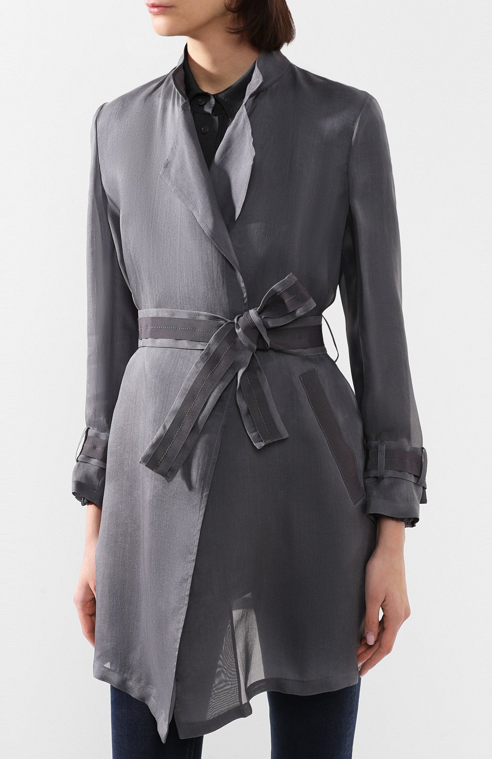 Шелковый плащ GIORGIO ARMANI, арт. 0SH0L04J/T01QA, фото 3