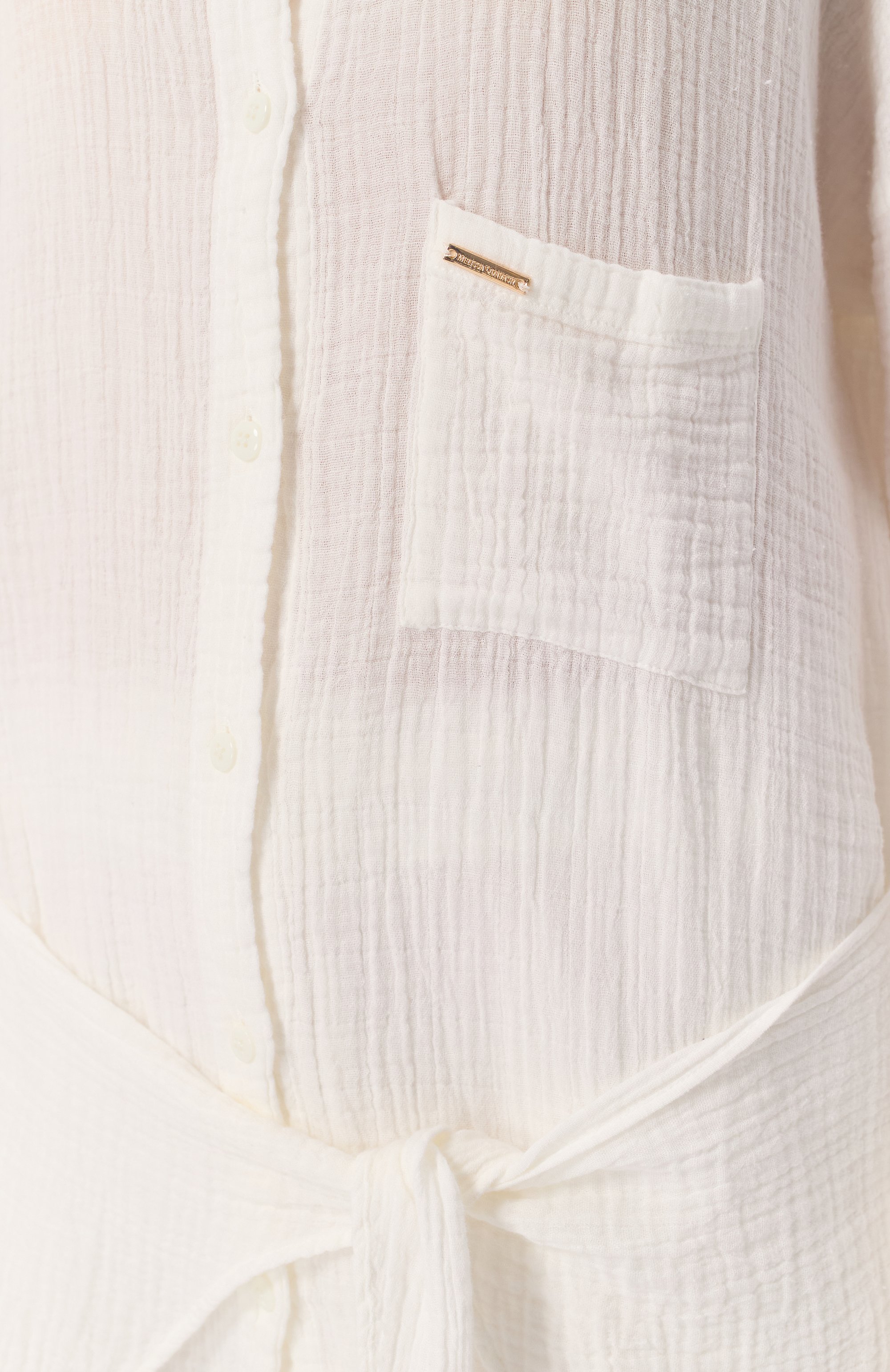 Хлопковая рубашка MELISSA ODABASH белого цвета по цене 37250 руб., арт. SARA CR, фото 5 Хлопковая рубашка MELISSA ODABASH, арт. SARA CR, фото 5