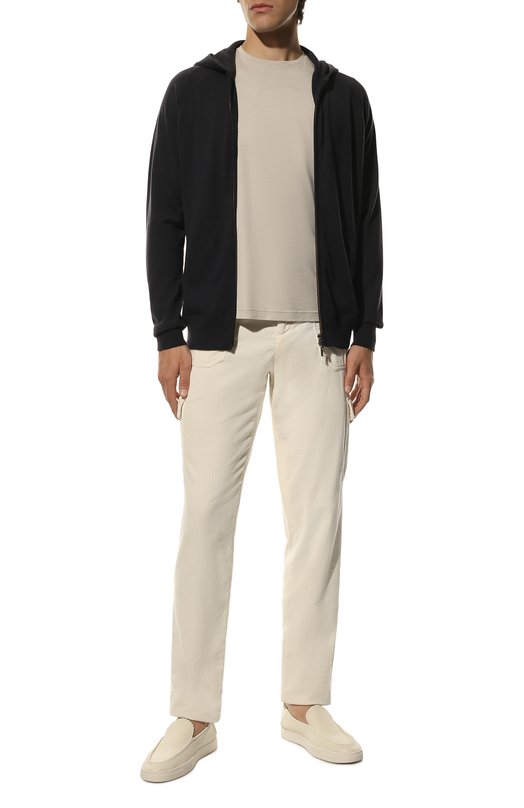 Футболка из шелка и хлопка Loro Piana FAF6128 Серый  FAF6128 Фото 2