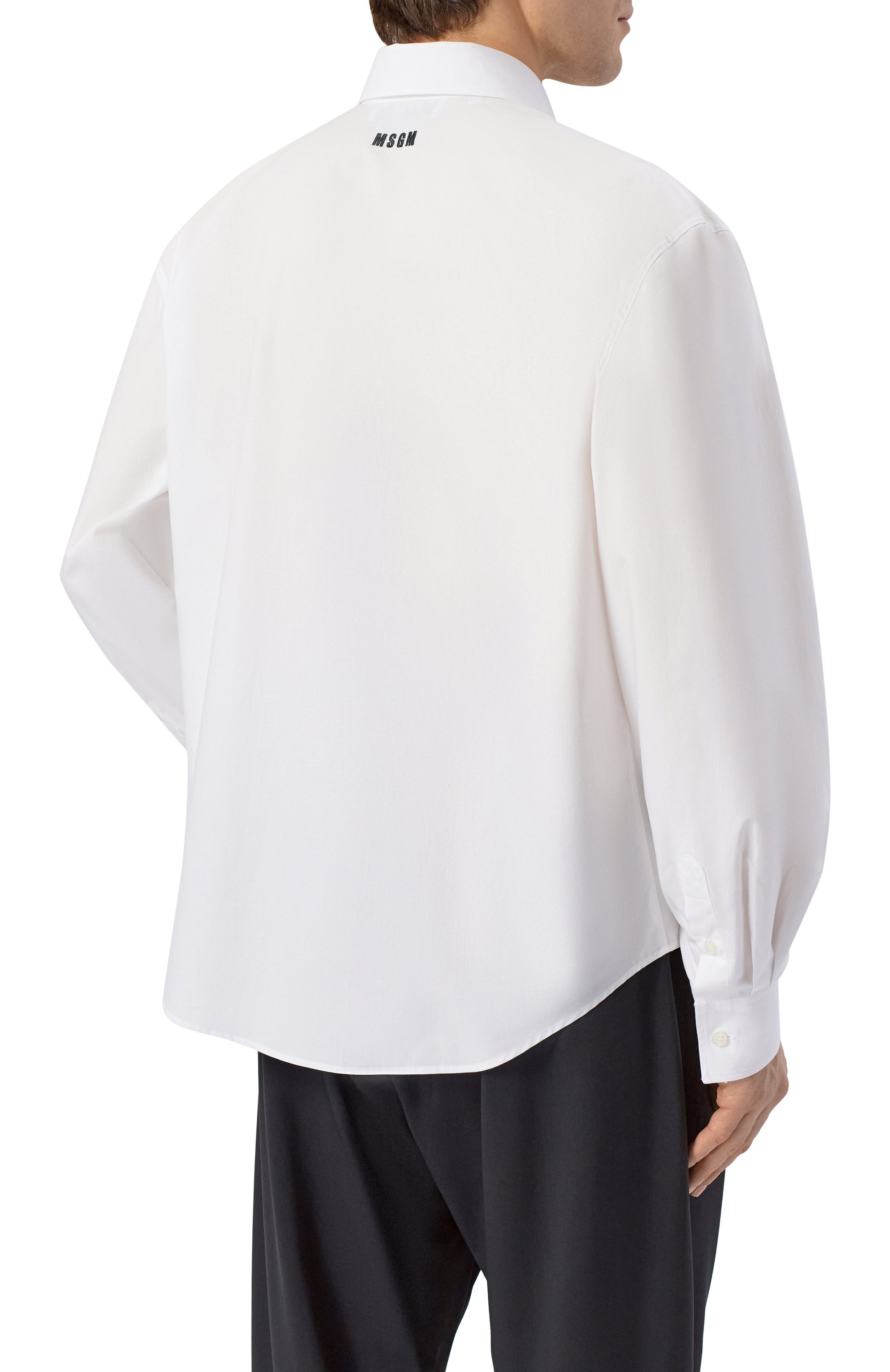 Хлопковая рубашка MSGM, арт. 4040ME18X/267112, фото 4