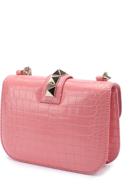 Сумка glam lock small из кожи крокодила VALENTINO, арт. MW0B0312/C0D, фото 3
