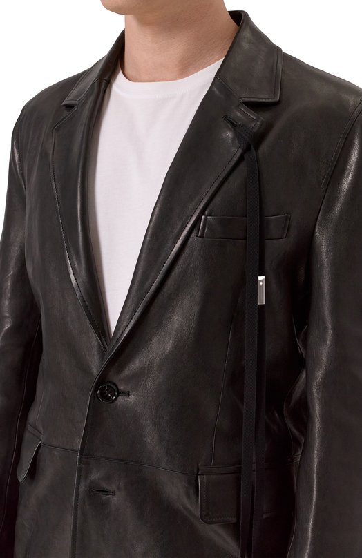 Кожаный пиджак Ann Demeulemeester B0012738/LT137 Чёрный  B0012738/LT137 Фото 6