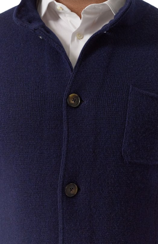 Кашемировый кардиган Kiton UMK064103 Синий  UMK064103 Фото 7