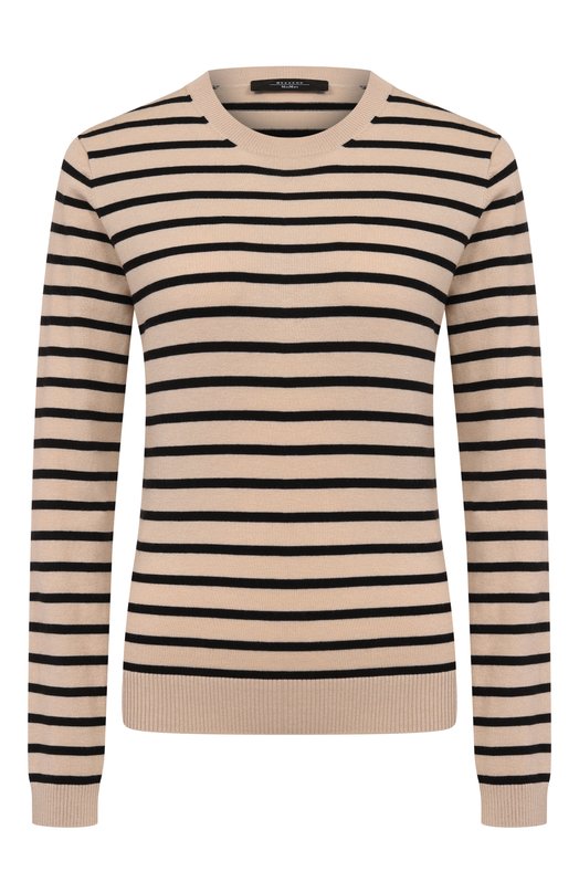 Пуловер из шелка и шерсти Weekend Max Mara SICILIA Бежевый SICILIA