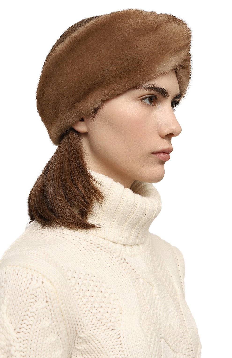 Меховой ободок из норки VICTORIA KUSENKOVA бежевого цвета по цене 67320 руб., арт. 161900033018, фото 2 Меховой ободок из норки VICTORIA KUSENKOVA, арт. 161900033018, фото 2