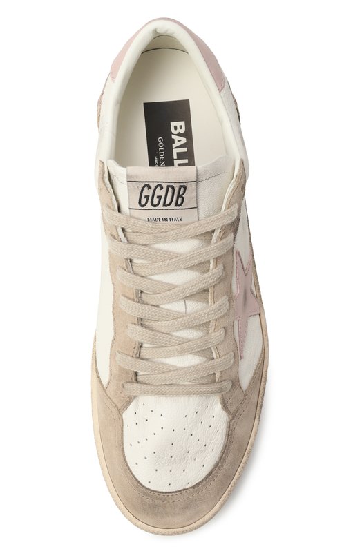 Кожаные кеды Ball Star Golden Goose Deluxe Brand GWF00117.F007480 Кремовый  GWF00117.F007480 Фото 6