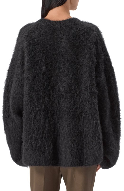 Шерстяной свитер TOTEME 244-WRT873-YA0106 Чёрный  244-WRT873-YA0106 Фото 4