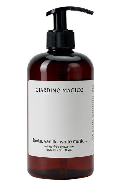 Бессульфатный гель для душа tonka, vanilla, white musk (500ml) GIARDINO MAGICO, арт. 4640200324184, фото 1