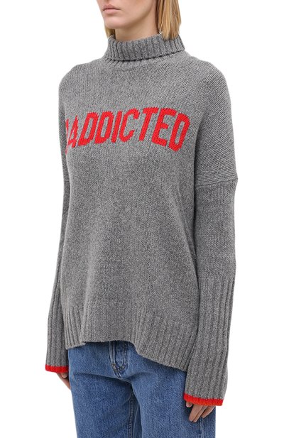 Шерстяной свитер ZADIG AND VOLTAIRE серого цвета по цене 31750 руб., арт. WJMZ1103F, фото 3 Шерстяной свитер ZADIG AND VOLTAIRE, арт. WJMZ1103F, фото 3