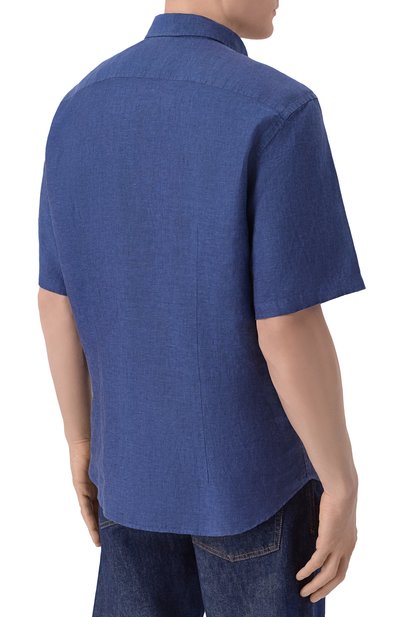 Льняная рубашка BOGNER синего цвета по цене 21800 руб., арт. 58712973, фото 4 Льняная рубашка BOGNER, арт. 58712973, фото 4