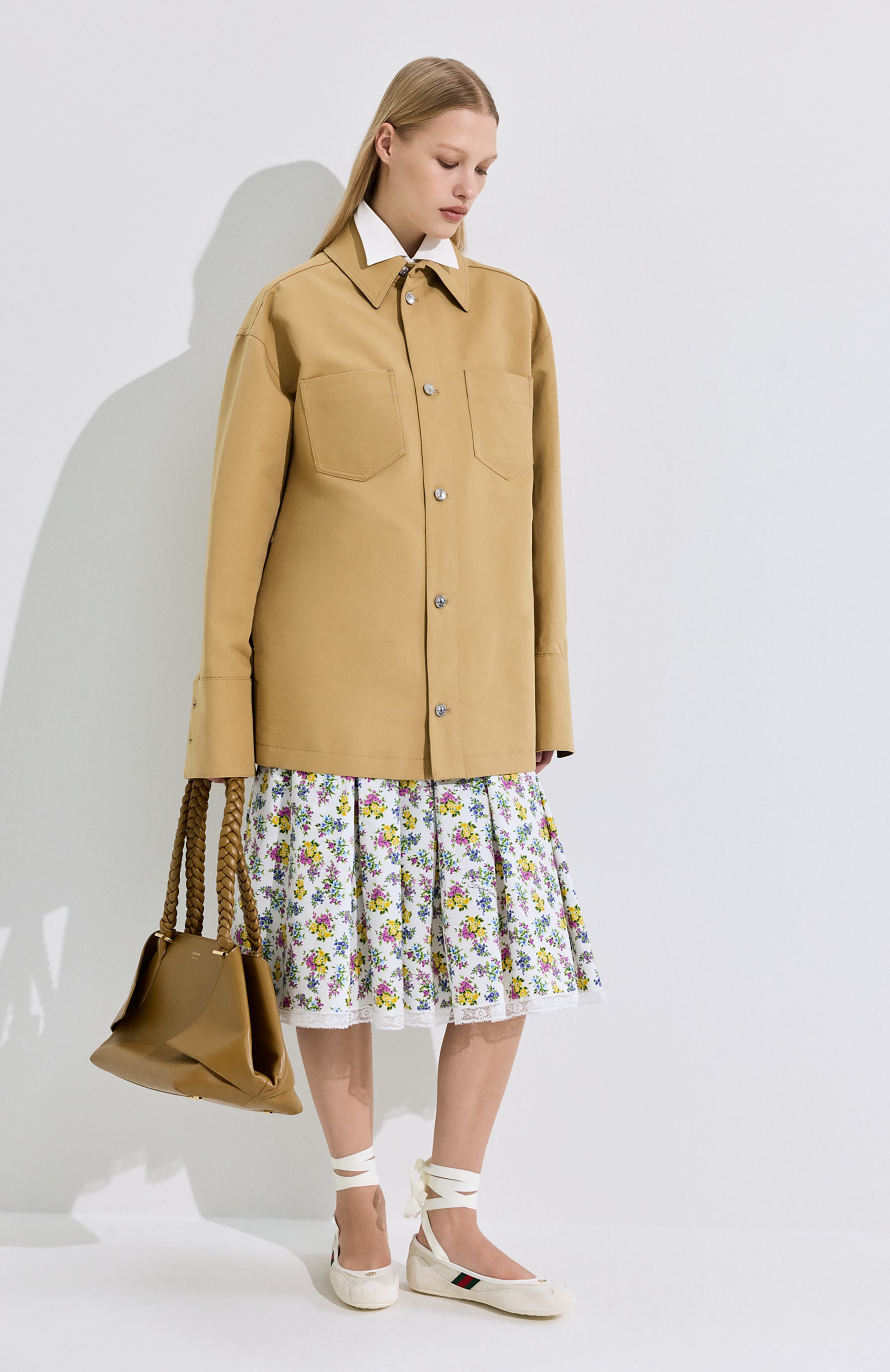 Комбинированные балетки shift GUCCI, арт. 857964/AAF2D, фото 7