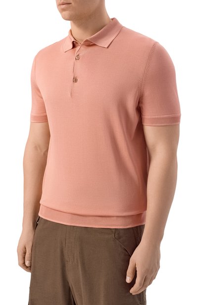 Шелковое поло BOSS CAMEL, арт. 50560503, фото 3