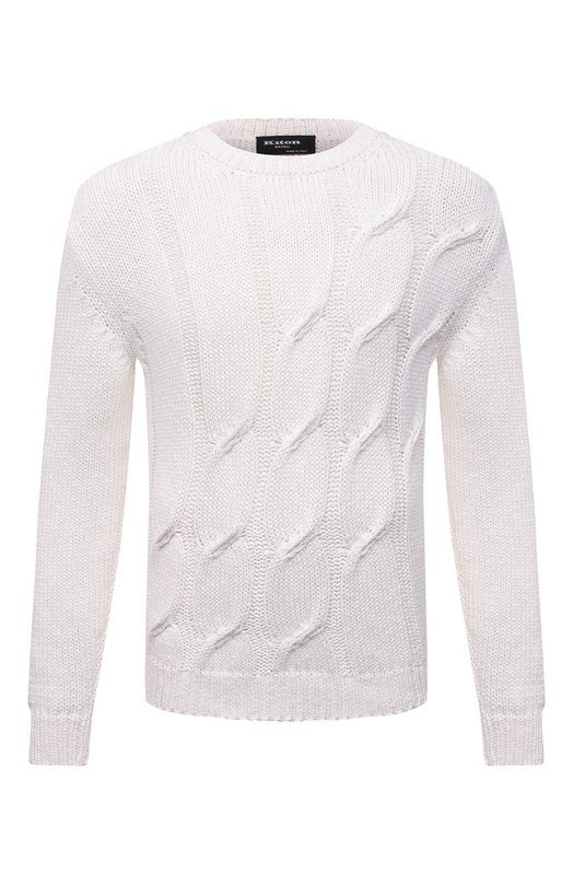 

Свитер из хлопка и льна Kiton, Белый