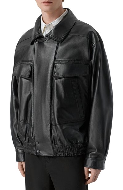 Кожаный бомбер SAINT LAURENT, арт. 840864/YCIJ2, фото 3