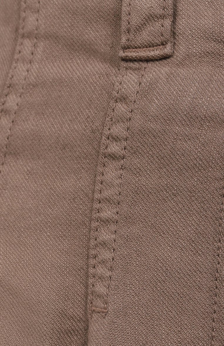 Женские брюки из хлопка и льна PANICALE коричневого цвета, арт. D360090PA/D49A | Фото 6 (Автоматизация состава: Проставлено; Материал внешний: Хлопок, Лен; Длина (брюки, джинсы): Удлиненные; Автоматизация ТО: Проставлено; Женское Кросс-КТ: Брюки-одежда; Силуэт Ж (брюки и джинсы): Широкие; Стили: Кэжуэл)
