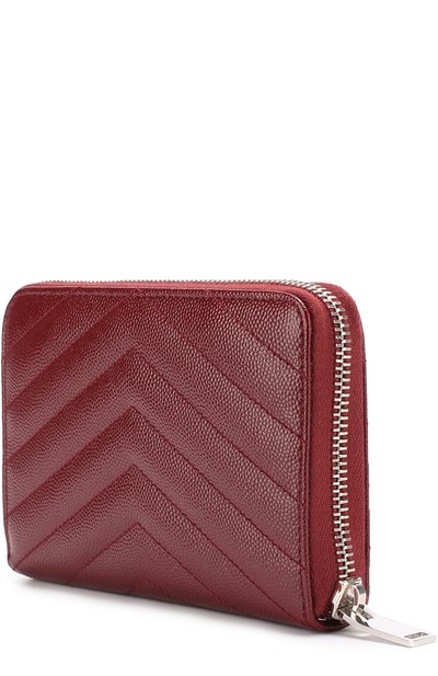 Кожаное портмоне на молнии с логотипом бренда SAINT LAURENT, арт. 481407/B0W02, фото 2