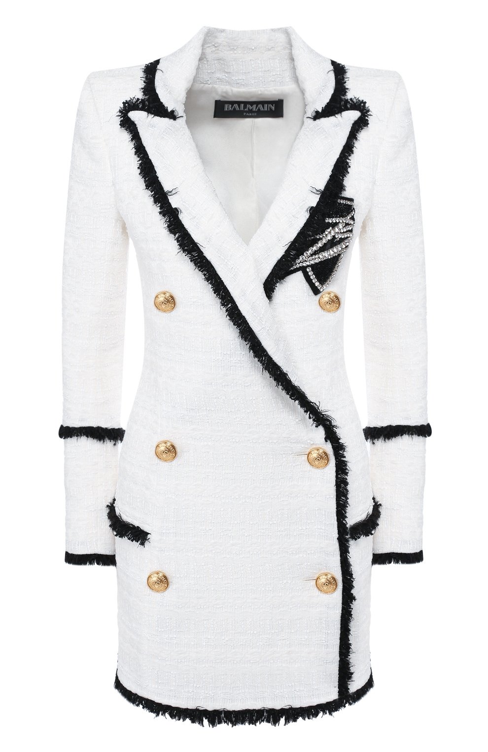 Платье BALMAIN черно-белого цвета по цене 478000 руб., арт. RF17221/X108, фото 1 Платье BALMAIN, арт. RF17221/X108, фото 1
