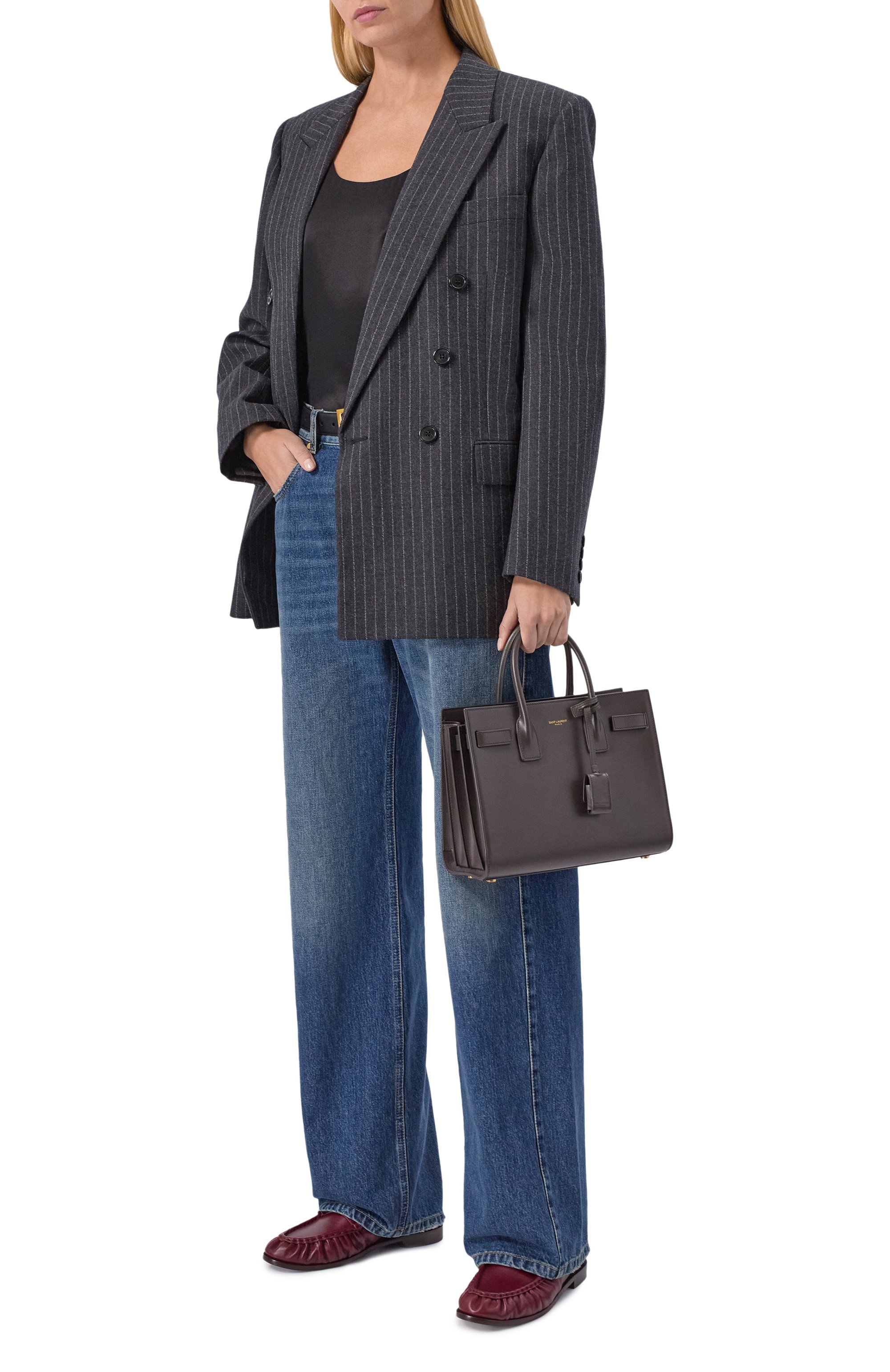 Кожаные пенни-лоферы le loafer SAINT LAURENT, арт. 818908/AAFFI, фото 3