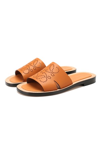 Женские кожаные шлепанцы LOEWE, арт. 453.10.860