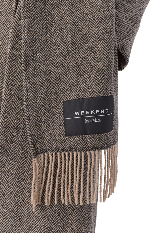 Шерстяное пальто Weekend Max Mara ZENICA Чёрно-белый  ZENICA Фото 5