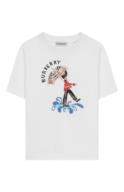 Хлопковая футболка BURBERRY, арт. 8109522