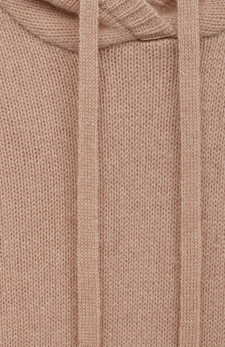 Детский кашемировое худи GIORGETTI CASHMERE кремвого цвета, арт. MB1803 | Фото 3 (Материал внешний: Кашемир, Шерсть; Драгоценные камни: Проставлено; Материал сплава: Проставлено; Рукава: Длинные; Девочки Кросс-КТ: Худи-одежда)