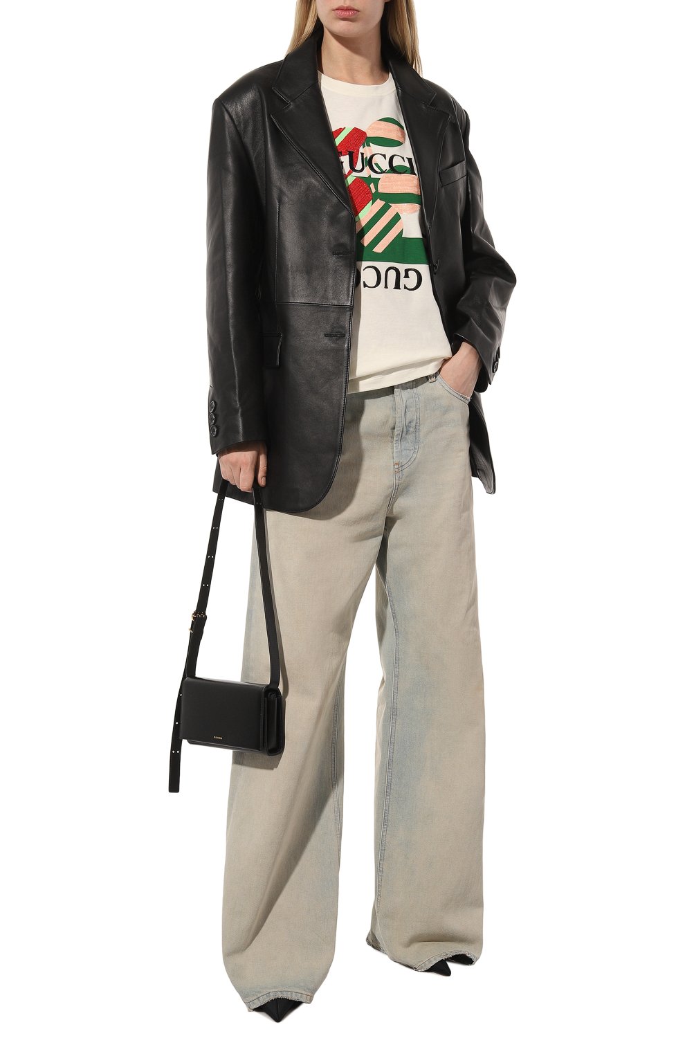 Хлопковая футболка GUCCI белого цвета по цене 99500 руб., арт. 717422/XJFV5, фото 2 Хлопковая футболка GUCCI, арт. 717422/XJFV5, фото 2
