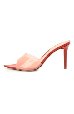 Женские мюли elle 85 GIANVITO ROSSI оранжевого цвета, арт. G11050.85RIC.GSV0RA0 | Фото 3 (Каблук высота: Высокий; Материал внутренний: Натуральная кожа; Материал сплава: Проставлено; Нос: Не проставлено; Каблук тип: Шпилька; Материал внешний: Пластик; Подошва: Плоская; Драгоценные камни: Проставлено)