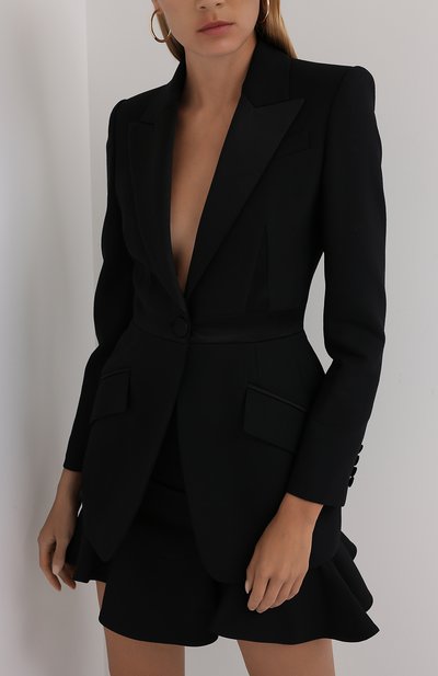 Жакет из шерсти и шелка ALEXANDER MCQUEEN, арт. 627518/QJAAA, фото 3