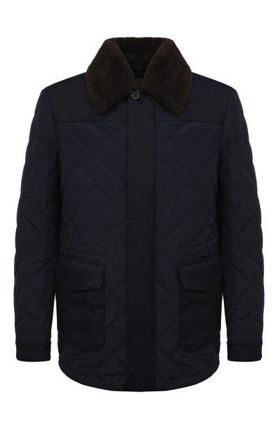 Утепленная куртка с меховой отделкой CANALI, арт. 020326/SG01121, фото 1