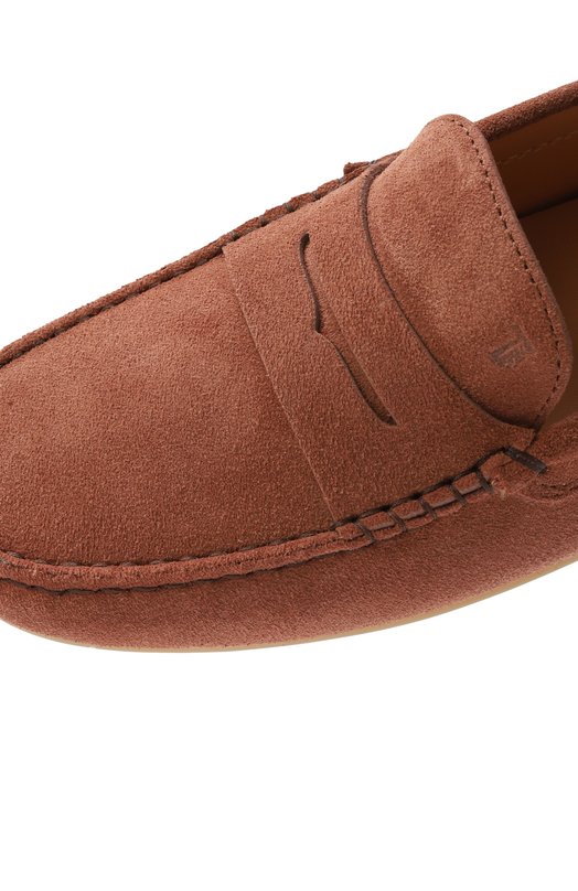 Замшевые мокасины City Gommino Tod’s XXW10L00010RE0 Коричневый  XXW10L00010RE0 Фото 7