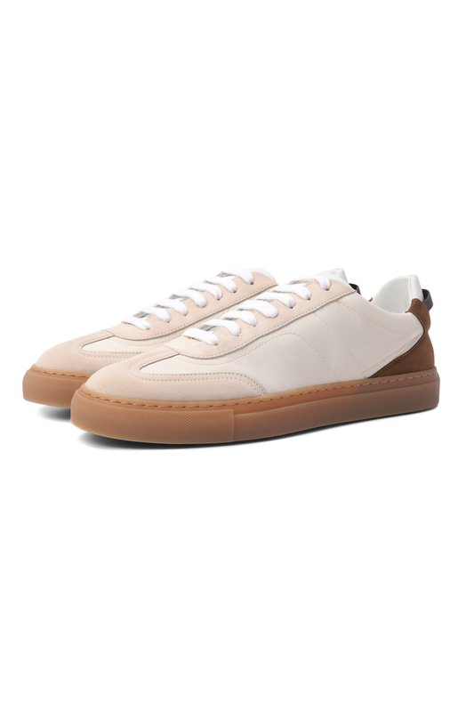 Текстильные кеды Brunello Cucinelli MZSFG3197 Кремовый MZSFG3197