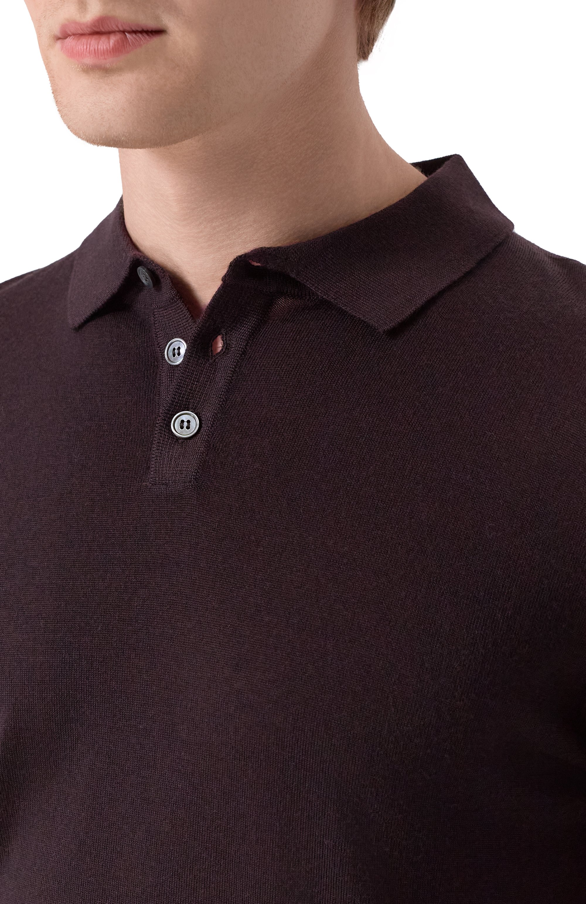 Шерстяное поло DANIELE FIESOLI темно-коричневого цвета по цене 22000 руб., арт. DF 0026, фото 5 Шерстяное поло DANIELE FIESOLI, арт. DF 0026, фото 5