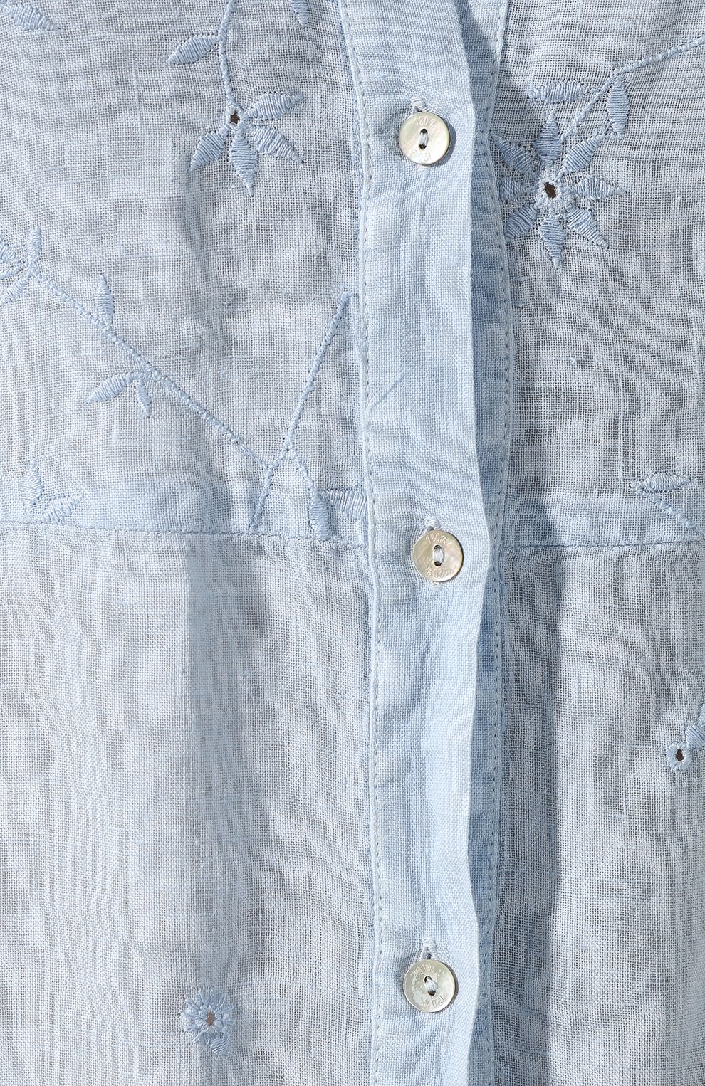 Льняное платье 120% LINO голубого цвета по цене 29950 руб., арт. P0W40B3/F645/000, фото 5 Льняное платье 120% LINO, арт. P0W40B3/F645/000, фото 5