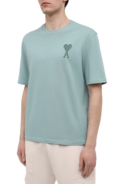 Хлопковая футболка AMI, арт. E21HJ128.726, фото 3