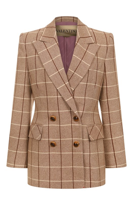 Шерстяной жакет Valentino 7B0CE4V2/9R3 Бежевый 7B0CE4V2/9R3