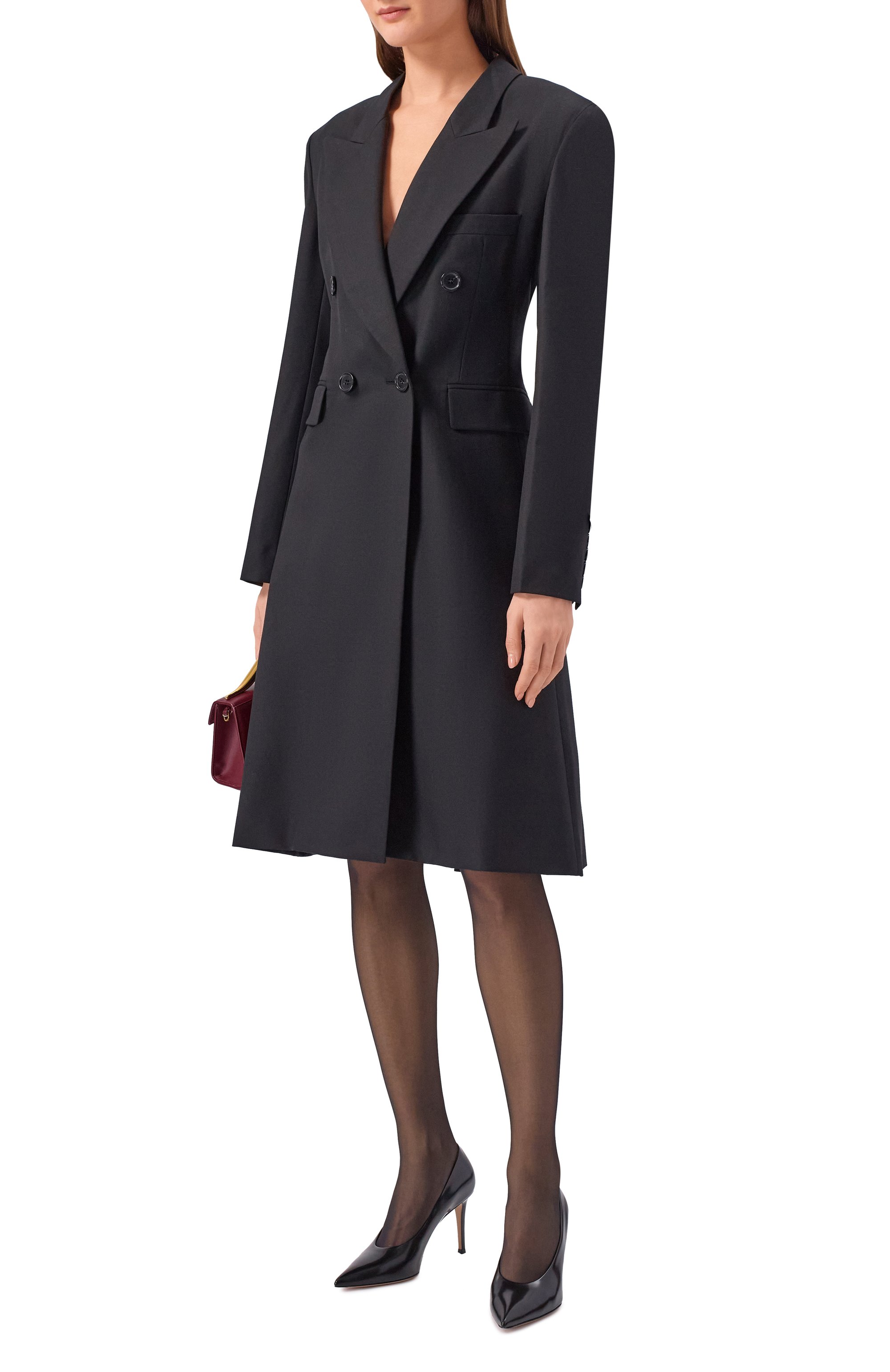 Шерстяное пальто NINA RICCI черного цвета по цене 228000 руб., арт. 26PCMA005/WV0323, фото 2 Шерстяное пальто NINA RICCI, арт. 26PCMA005/WV0323, фото 2