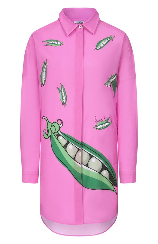 Хлопковая рубашка YANINA T-3168B Розовый T-3168B